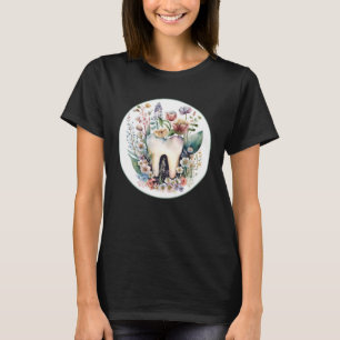 Dental  with Lovely Tooth and Wildflower Graphic T-Shirt