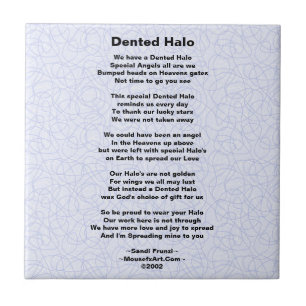 Dented Halo Poem Brain Surgery Survivor Tile