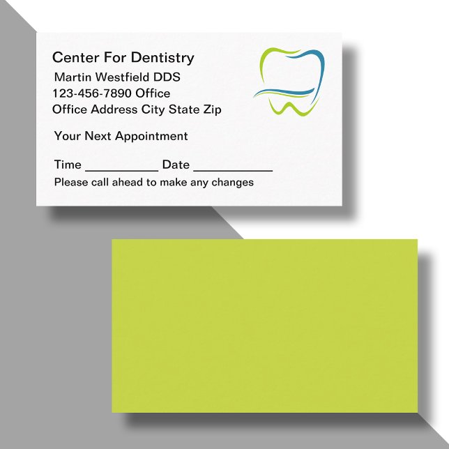 Dentist Appointment Bulk Budget Appointment Cards (Creator Uploaded)