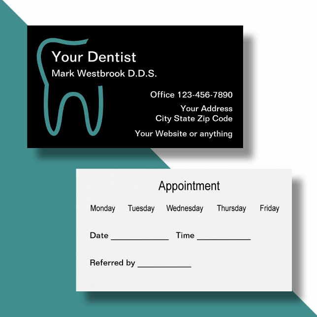 Dentist Appointment Business Cards (Creator Uploaded)