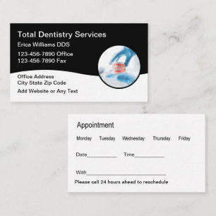 Dentist Appointment Business Cards Combination