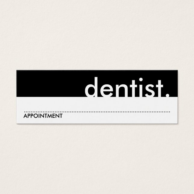 dentist. (appointment card) (Front)