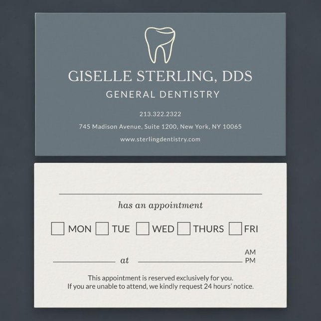 Dentist Appointment Reminder Business Card (Creator Uploaded)