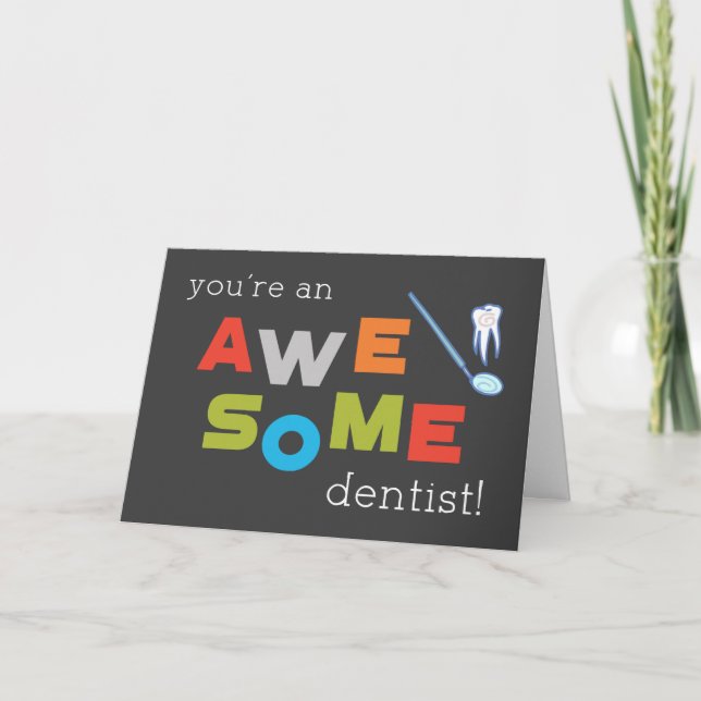 Dentist Appreciation Day Awesome Card (Front)