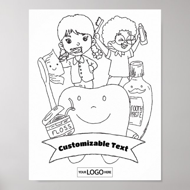 Dentist Art Dentist Gallery Art Colouring Art Work Poster (Front)