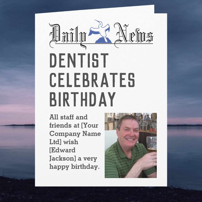 Dentist Birthday Card to Personalize (Creator Uploaded)