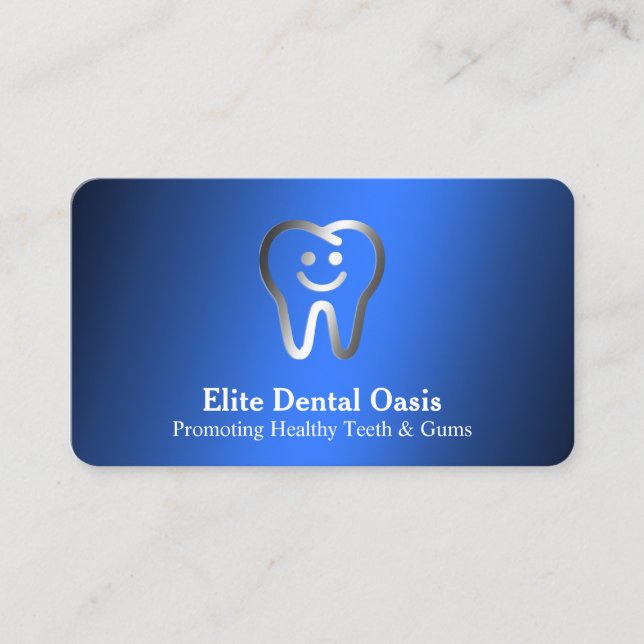 Dentist Blue Business Card (Front)