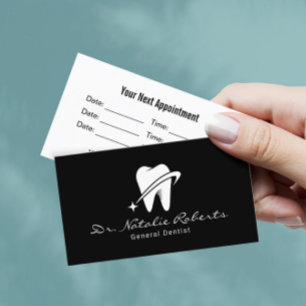 Dentist Bright Tooth Logo Professional Dental Care Appointment Card