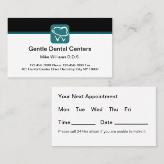 Dentist Budget Appointment Business Cards