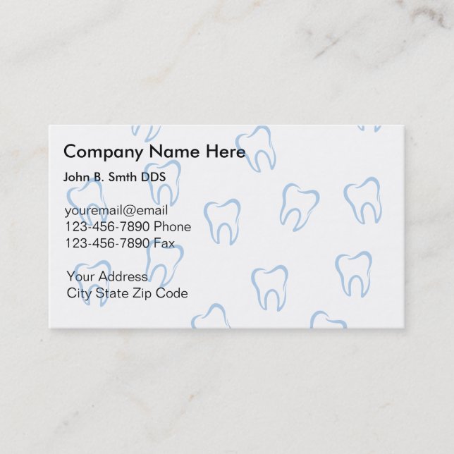Dentist Business Cards (Front)