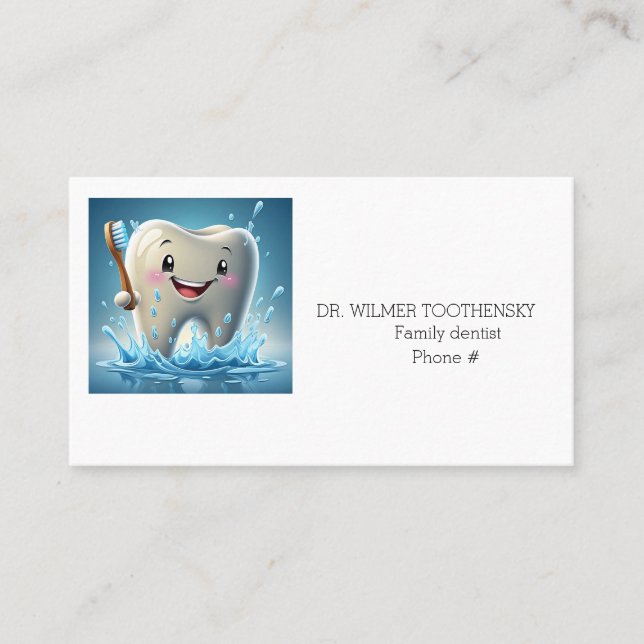 " DENTIST BUSINESS CARDS "  (Front)