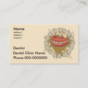 Dentist Caduceus  Appointment Card