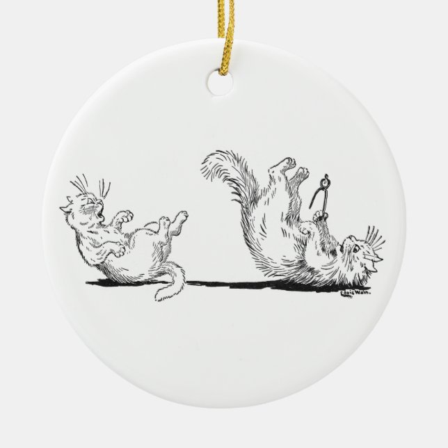 Dentist Cat Extracts Wrong Tooth Ceramic Tree Decoration (Front)