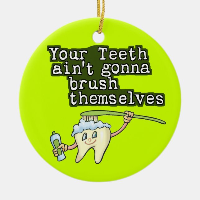 Dentist Ceramic Tree Decoration (Front)