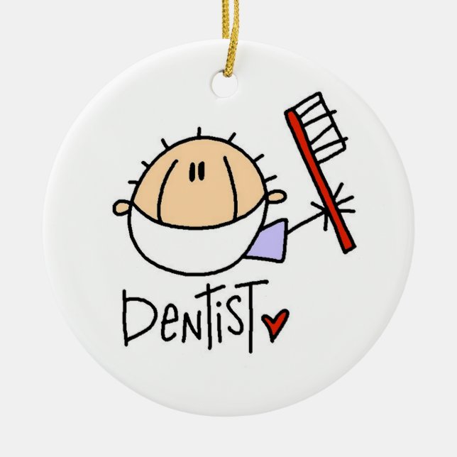 Dentist Ceramic Tree Decoration (Front)
