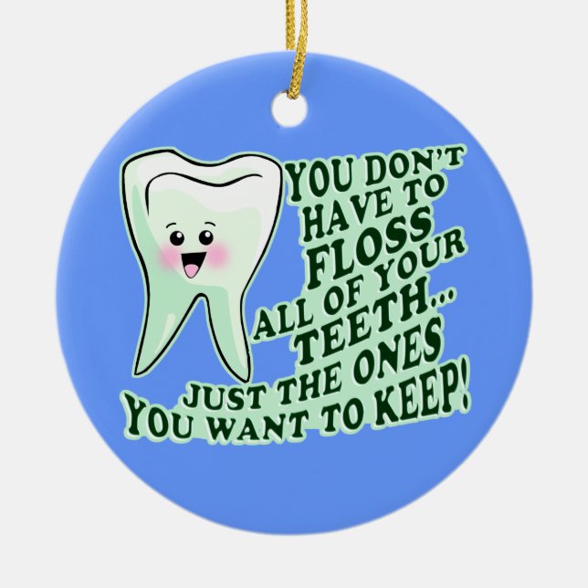 Dentist Ceramic Tree Decoration (Front)