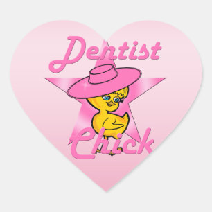 Dentist Chick #8 Heart Sticker