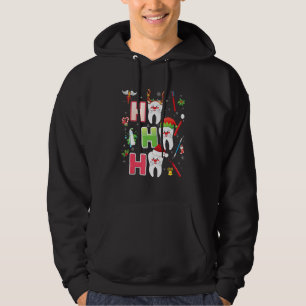 Dentist Christmas Ho Ho Ho Teeth Celebrate Dental Hoodie