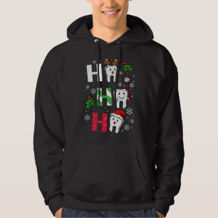 Dentist Christmas Ho Ho Ho Teeth Dental Student Me Hoodie