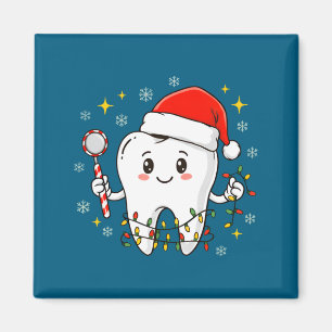 Dentist Christmas Teeth Xmas Lights Funny Dental S Magnet