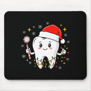 Dentist Christmas Teeth Xmas Lights Funny Dental S Mouse Pad