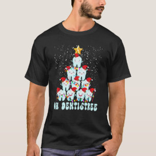 Dentist Christmas Tree Dental Life Santa Tooth Tre T-Shirt