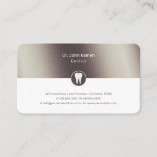 Dentist Classic Graphic Metallic Business Card
