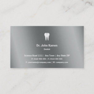 Dentist Classic Graphic Metallic Business Card