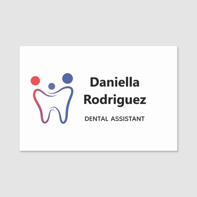 Dentist Clinic Employee Name Tag (Front)