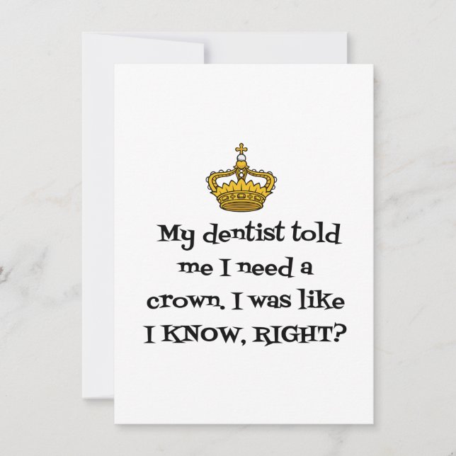 DENTIST CROWN THANK YOU CARD (Front)