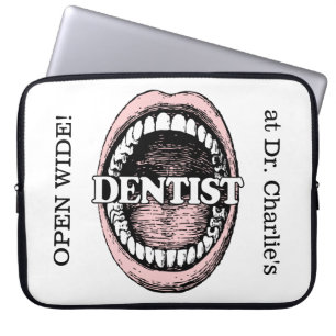 Dentist custom text & name laptop sleeves