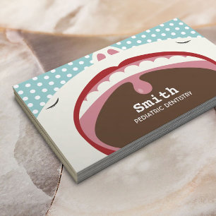 Dentist Cute Cartoon Kid Paediatrics Dentistry Business Card