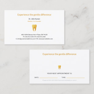 Dentist Dental Appointment Card