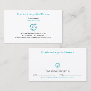 Dentist Dental Appointment Card