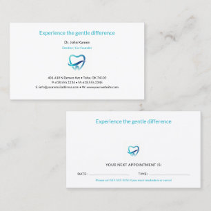 Dentist Dental Appointment Card