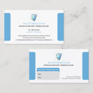 Dentist   Dental Appointment Card
