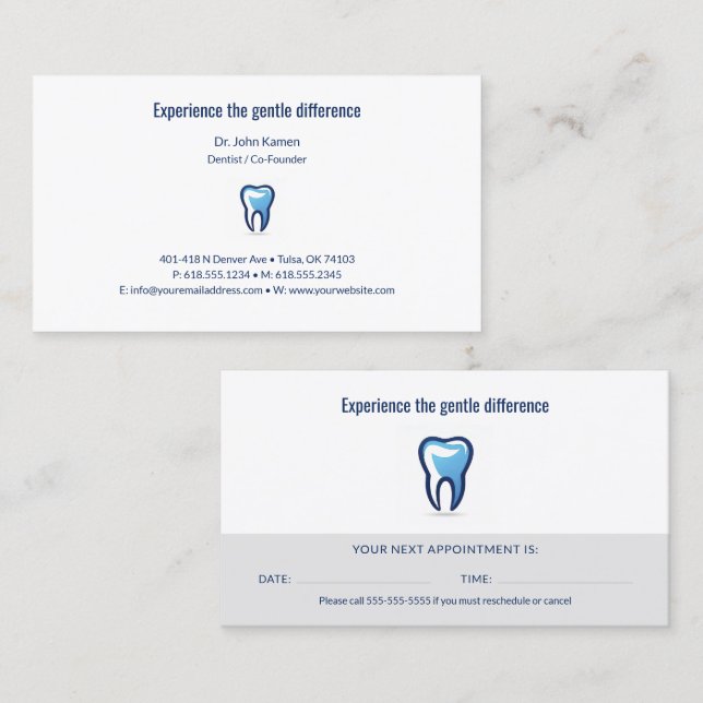 Dentist | Dental Appointment Card (Front/Back)