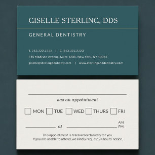 Dentist Dental Appointment Reminder Card