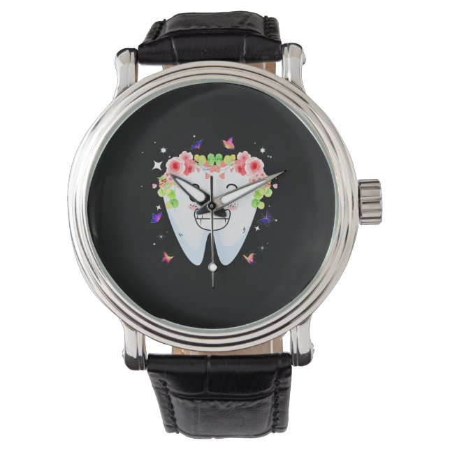 Dentist Dental Assistant Oral Hygienist Tooth Watch (Front)