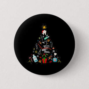 Dentist Dental Christmas Ornament Tree Xmas Holida 6 Cm Round Badge