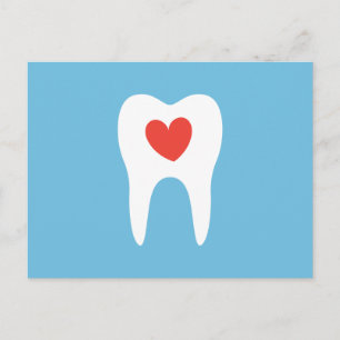Dentist dental clinic appointment reminder, blue postcard