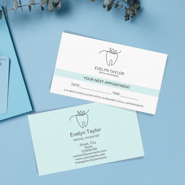 Dentist Dental Clinic teeth Whitening Appointment  Business Card (Creator Uploaded)