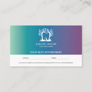 Dentist Dental Clinic teeth Whitening Appointment Business Card