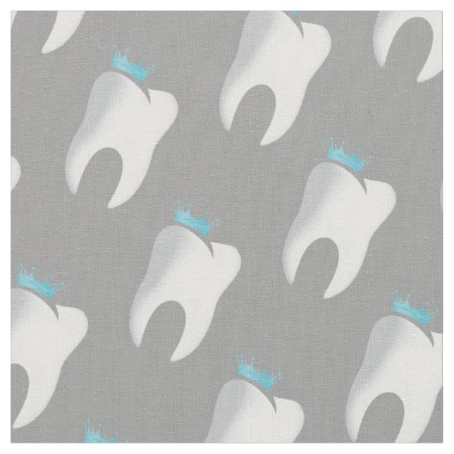 Dentist Dental Clinic teeth Whitening pattern Fabric (Close Up)