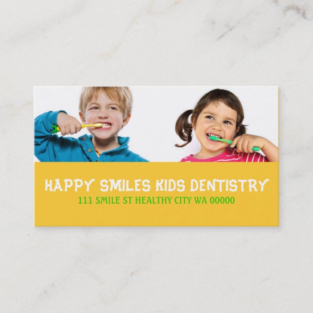 Dentist Dental Dentistry Doctor Smile Business Card (Front)