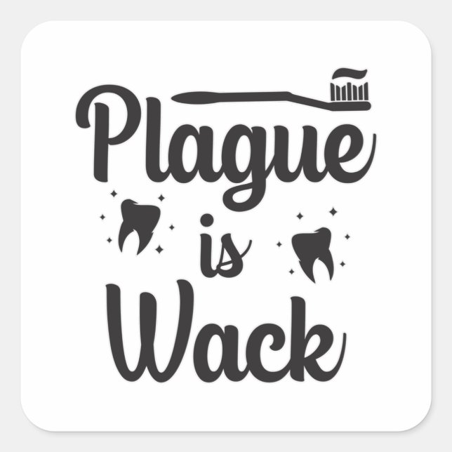 Dentist Dental Doctor Mouth Teeth Tooth Funny Gift Square Sticker (Front)