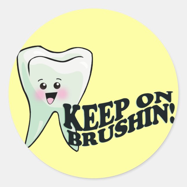 Dentist Dental Hygienist Humour Classic Round Sticker (Front)