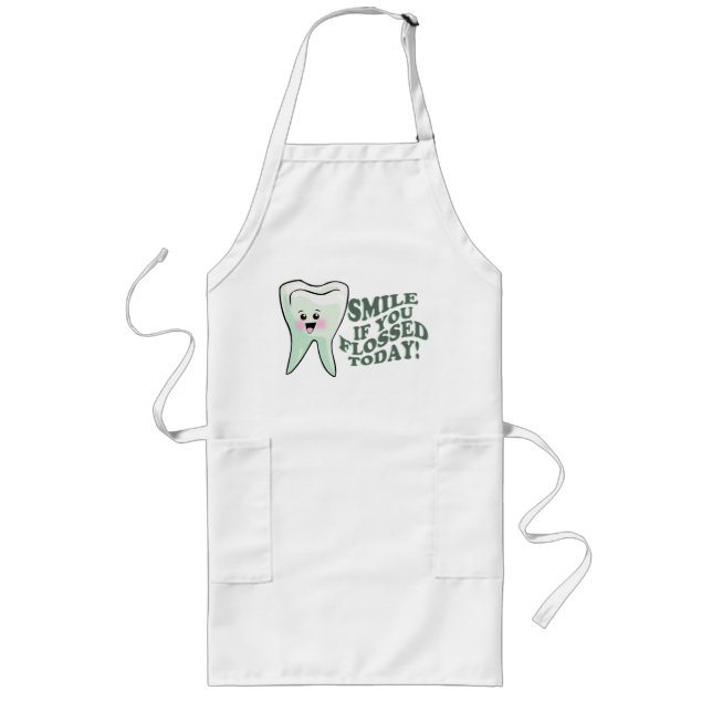 Dentist Dental Hygienist Orthodontist Long Apron (Front)