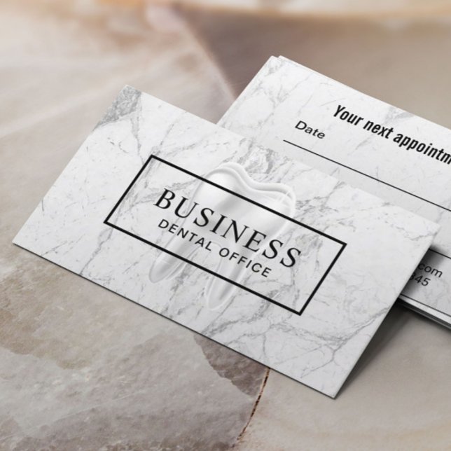 Dentist Dental Modern Marble Appointment (Creator Uploaded)