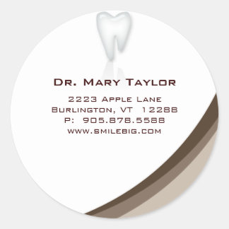 Dentist Dental Molar Tooth Sticker Beige curve